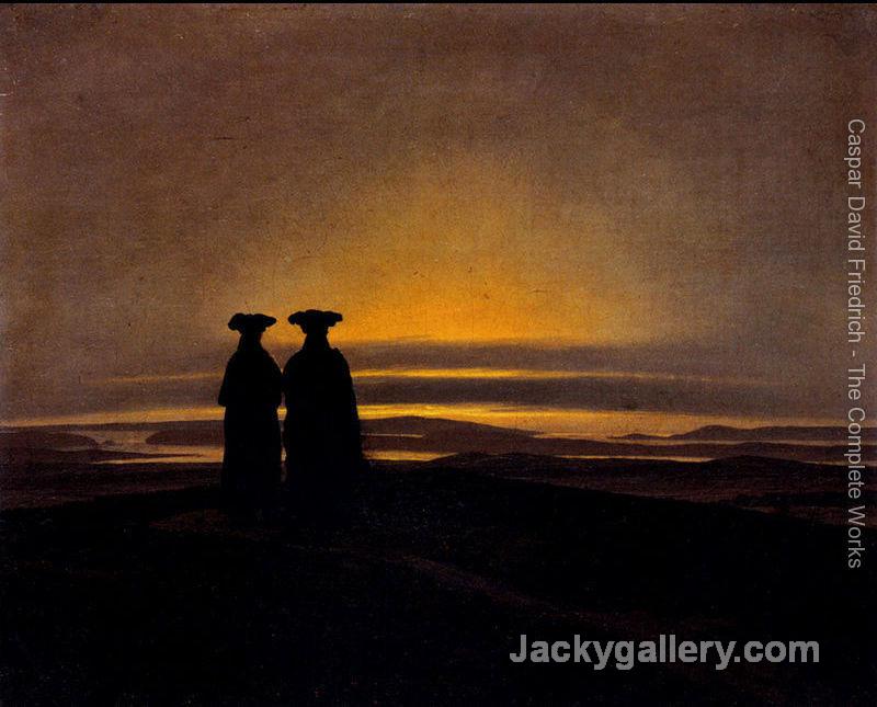 Sunset Brothers by Caspar David Friedrich paintings reproduction